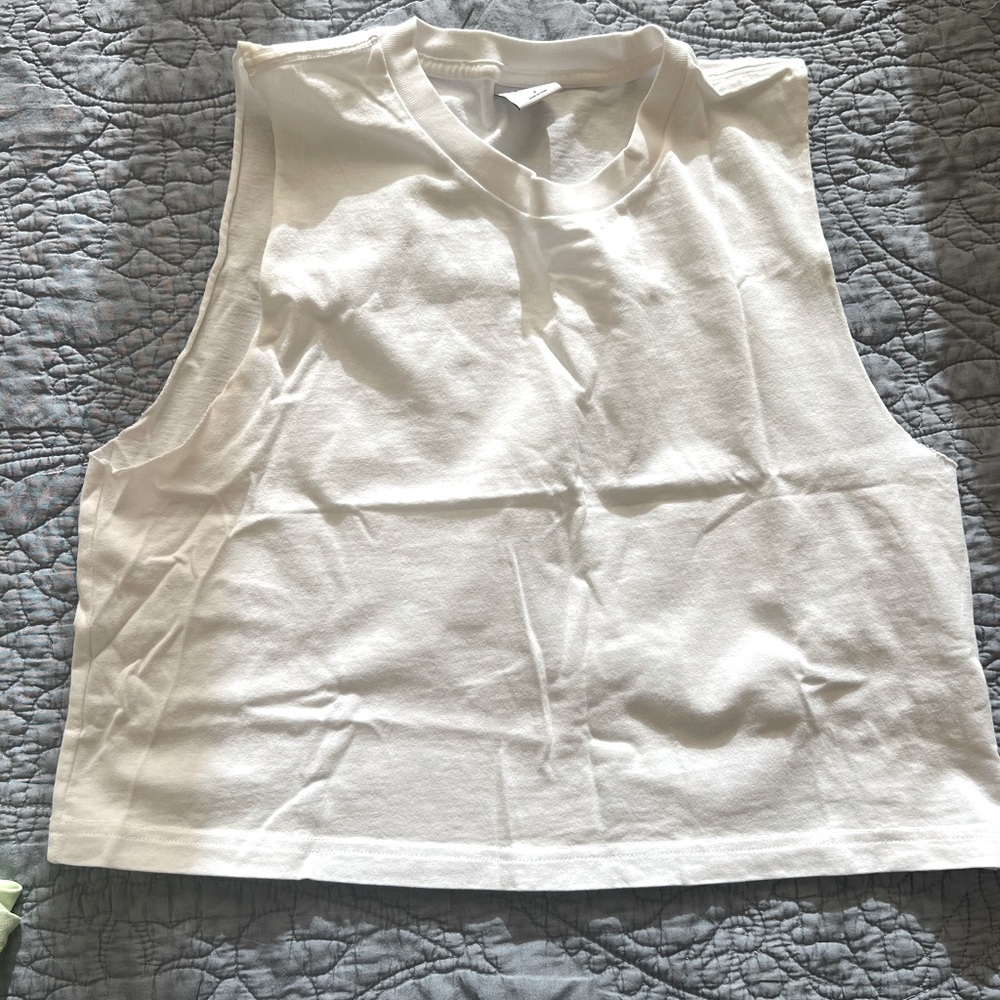 Aritzia TNA Cotton Muscle Crop Tank